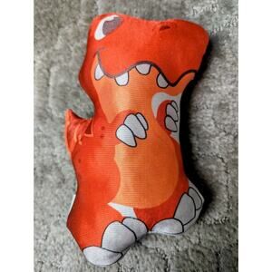 Kellytoy 9" Orange Dino Plush 2018 silky small stuffed animal t-rex dinosaur